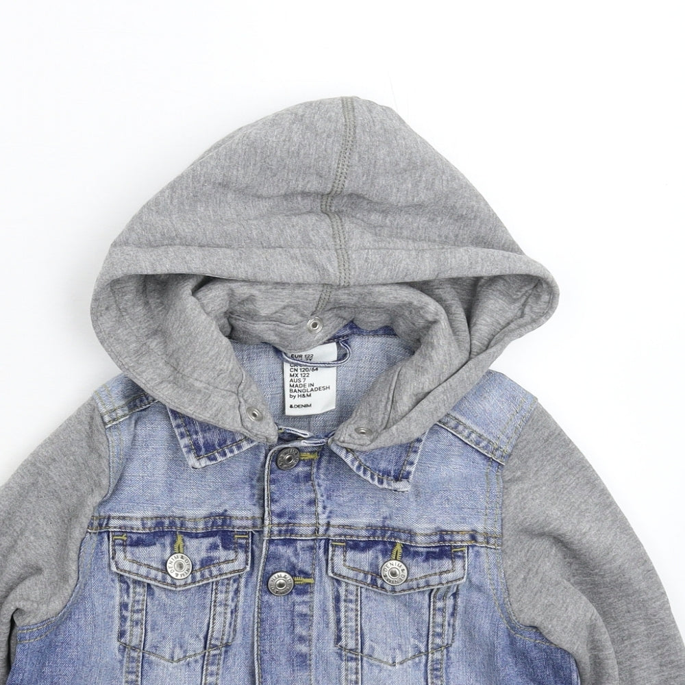 H&M Boys Blue  Denim Jacket  Size 6-7 Years