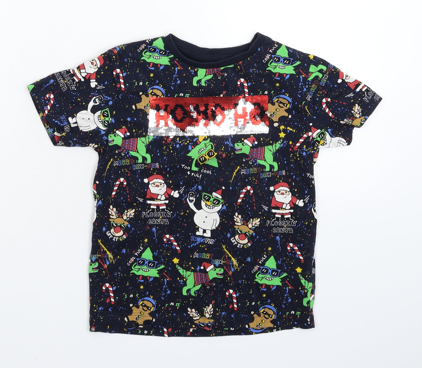 NEXT Boys Blue   Basic T-Shirt Size 4 Years  - Christmas