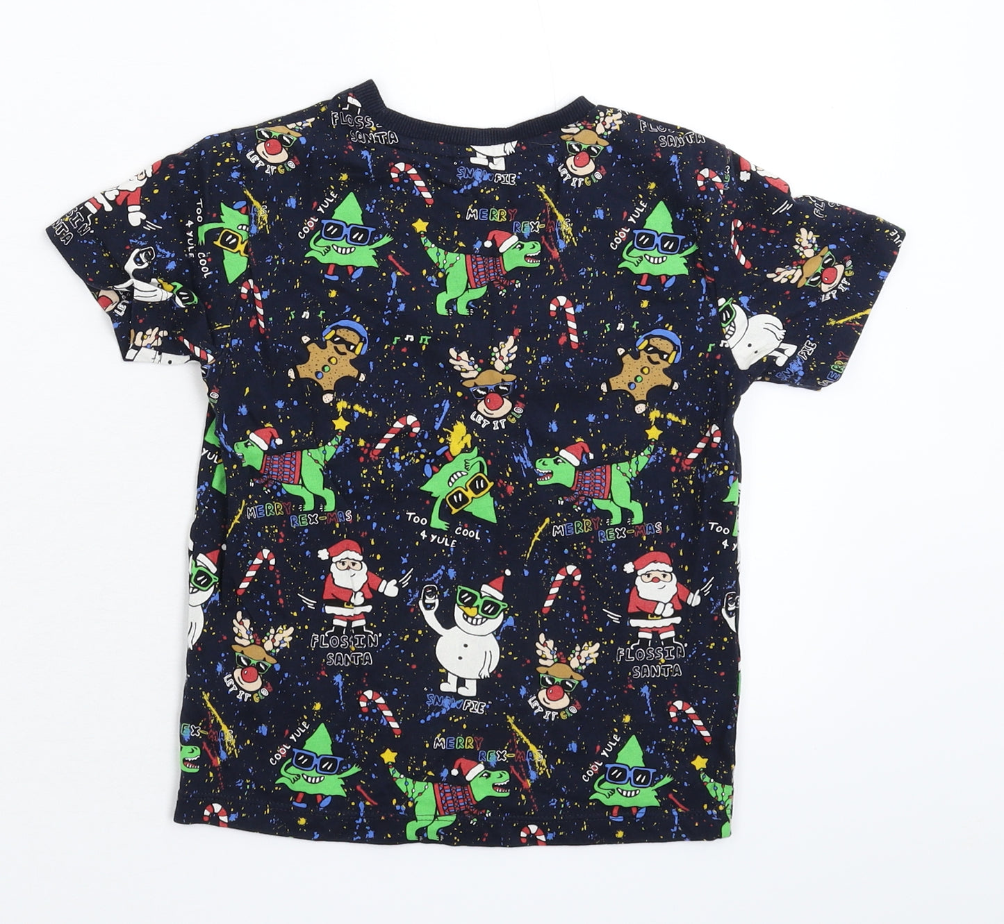 NEXT Boys Blue   Basic T-Shirt Size 4 Years  - Christmas