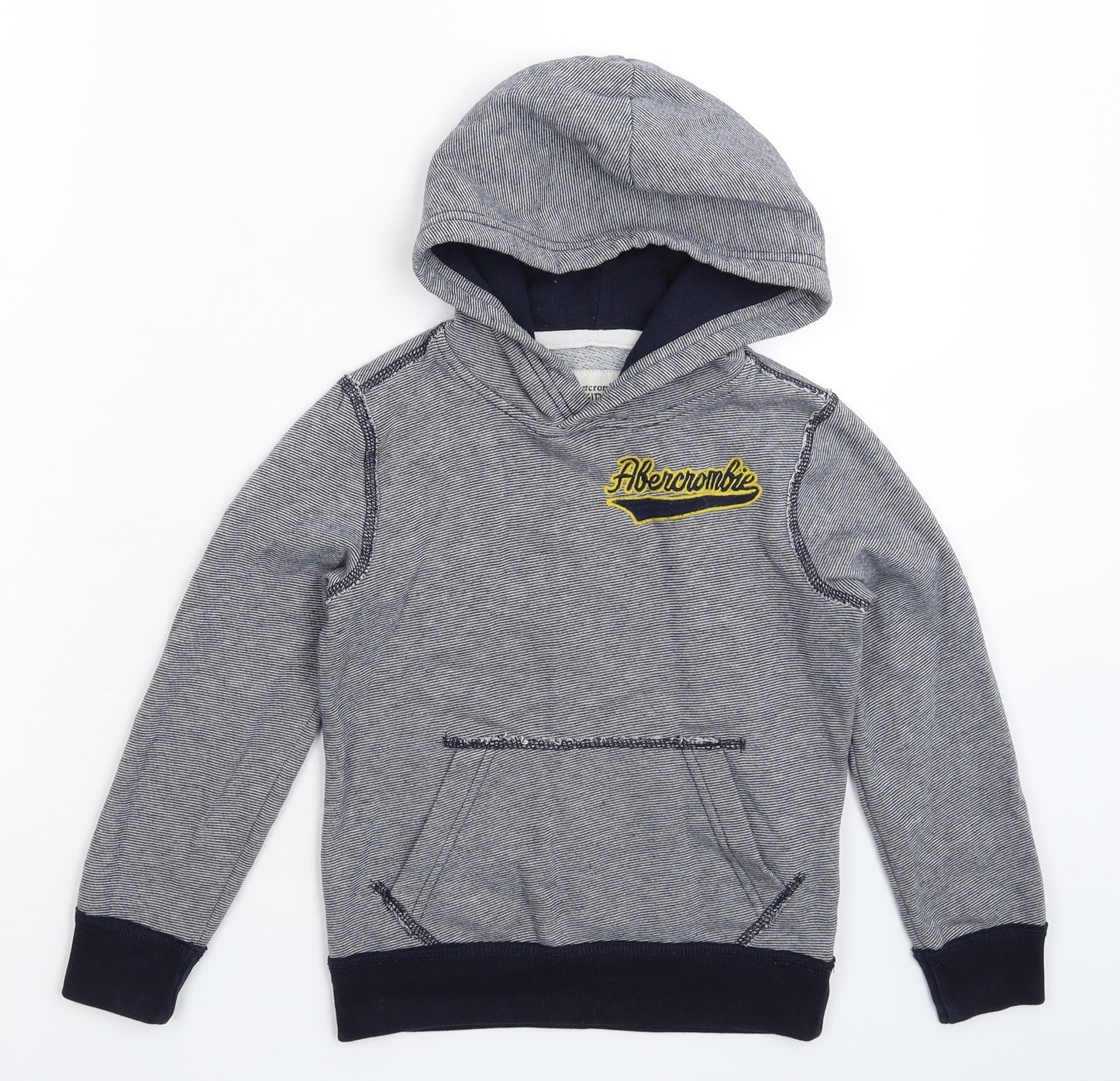 abercrombie kids Boys Blue Striped  Pullover Hoodie Size 5-6 Years