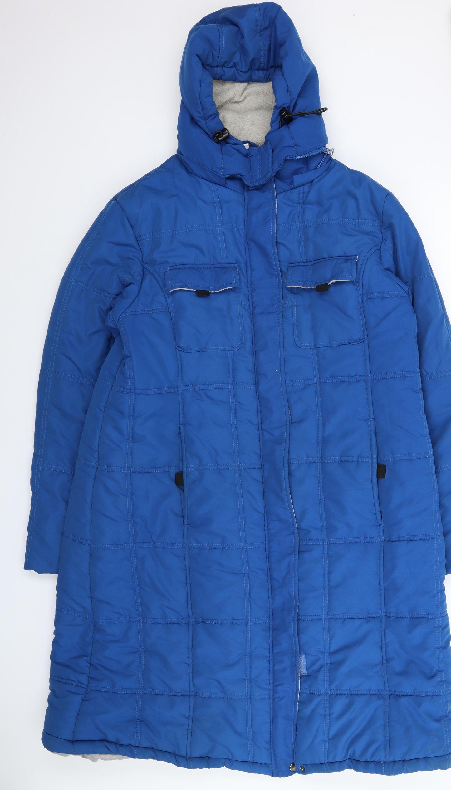 Cotton Traders Womens Blue   Overcoat Coat Size 18
