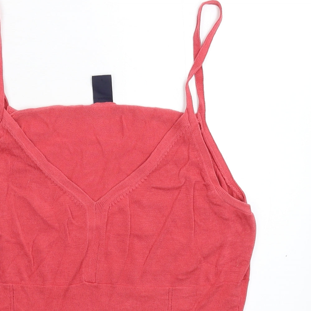 Gap Womens Pink  Knit Basic Tank Size L