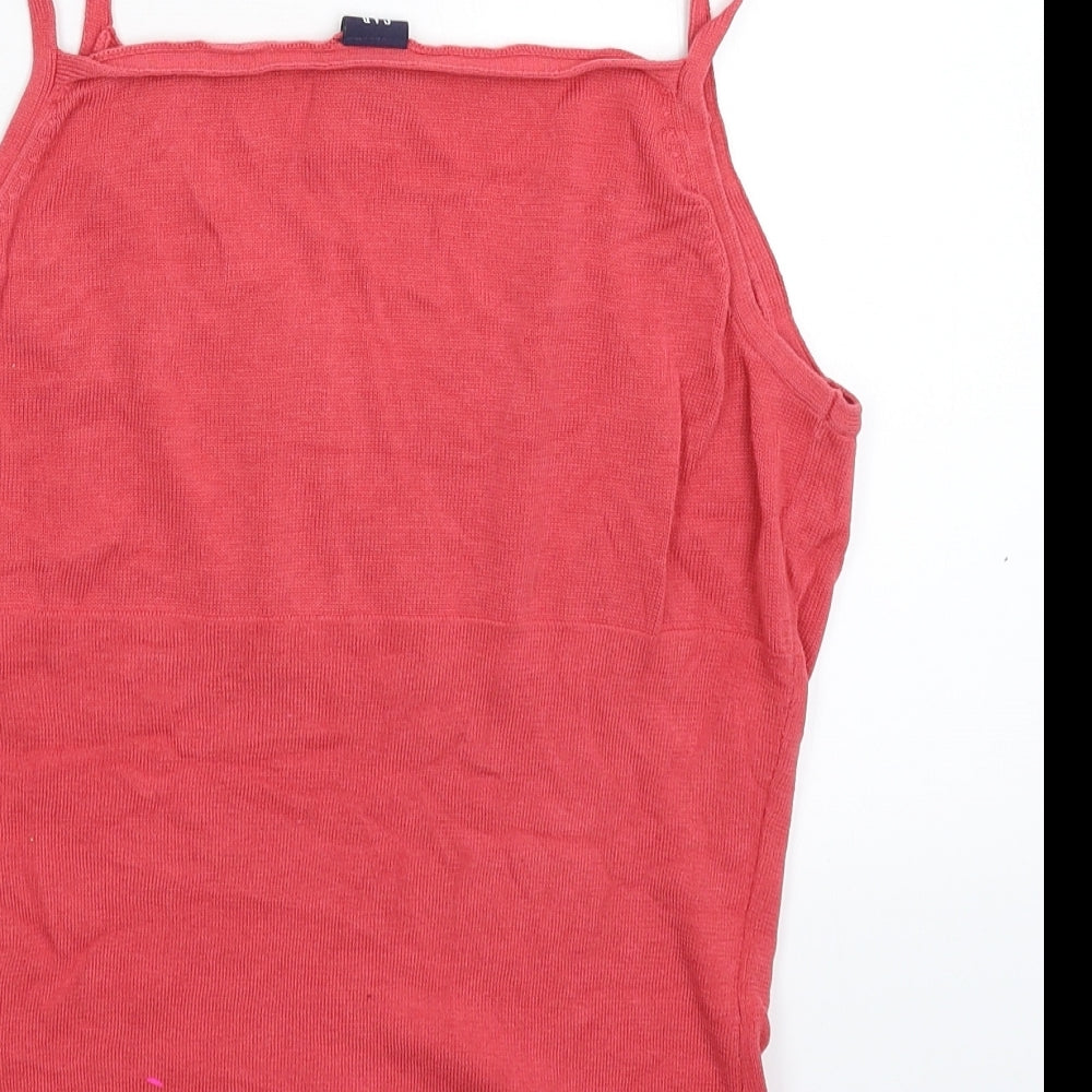 Gap Womens Pink  Knit Basic Tank Size L