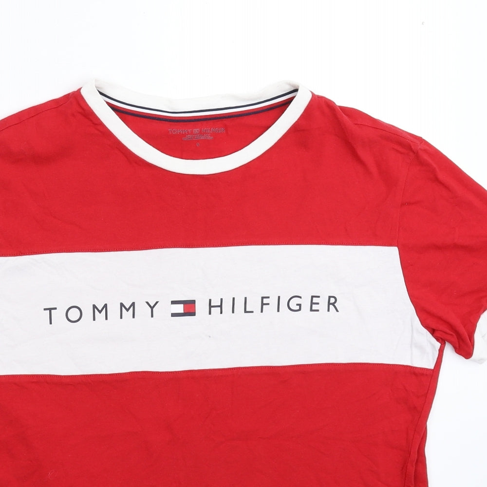 Tommy Hilfiger Mens Red    T-Shirt Size S