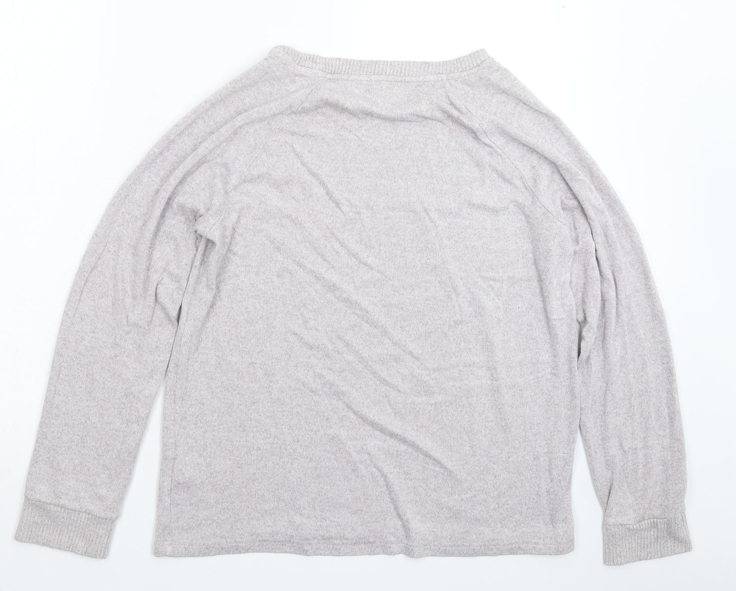 Love To Lounge Womens Grey Solid  Top Pyjama Top Size 16