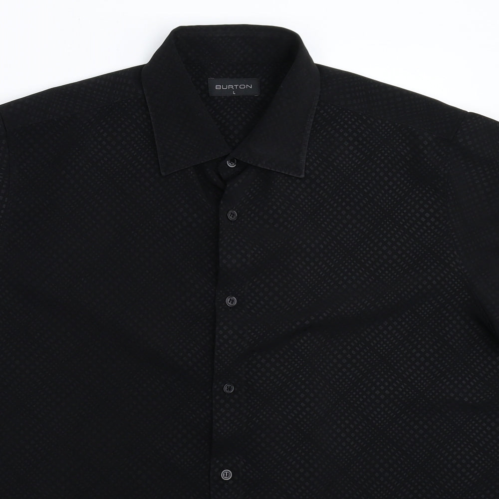 Burton Mens Black    Button-Up Size L