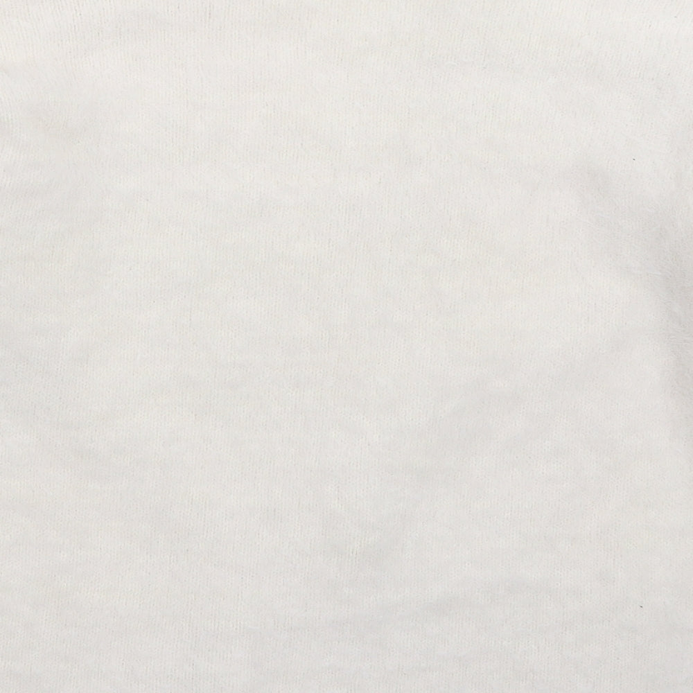 George Womens White  Knit Cardigan Jumper Size 10