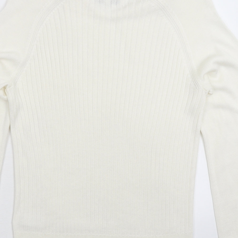 NEXT Womens White  Knit Pullover Jumper Size 10