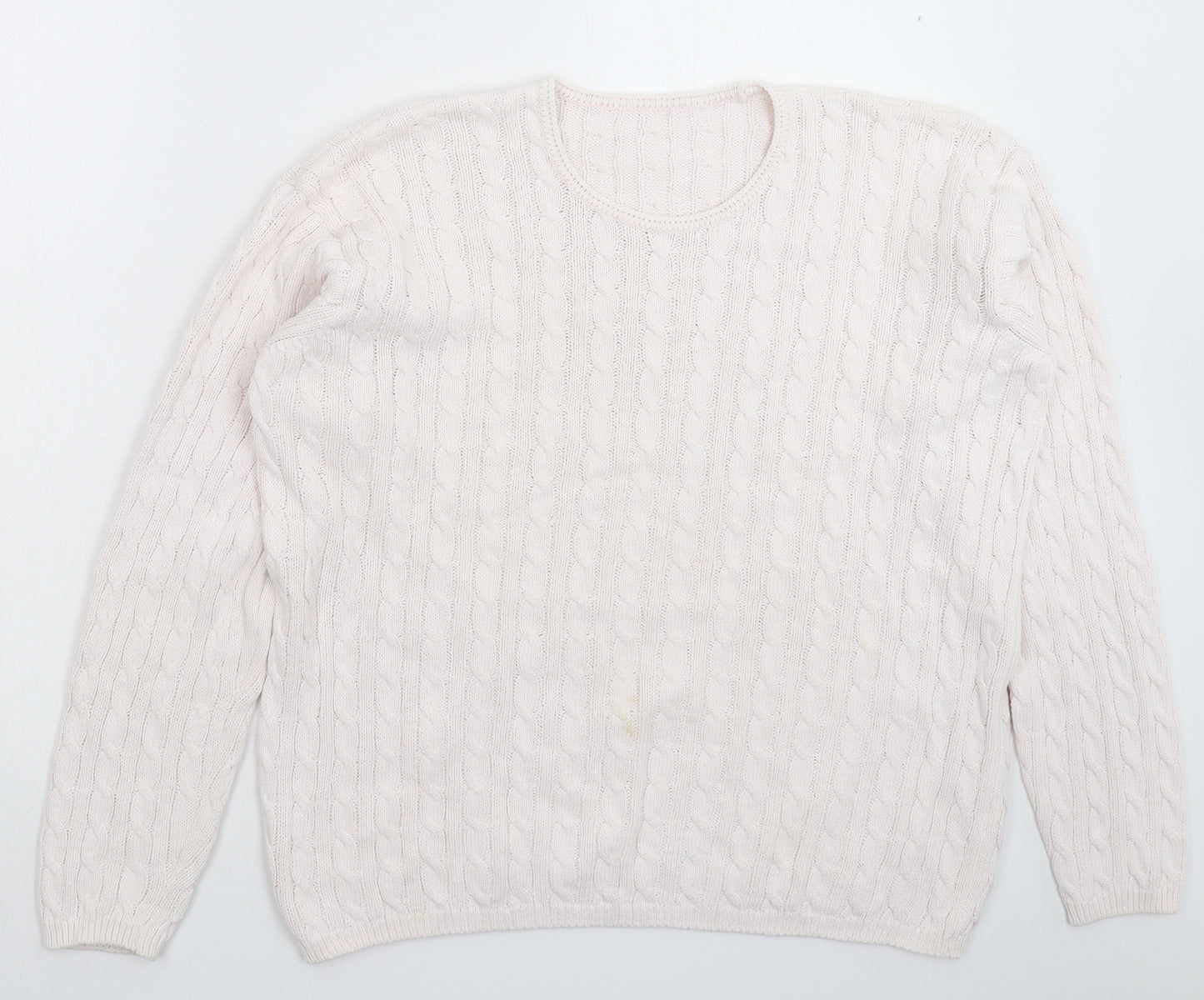 Marks and Spencer Womens Pink  Knit Pullover Jumper Size 16