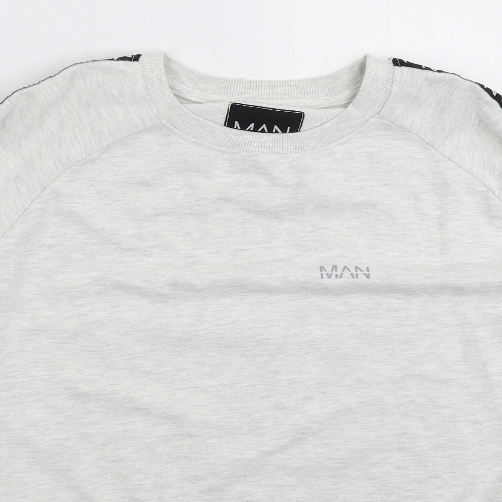 Boohoo Mens Grey   Pullover Sweatshirt Size L