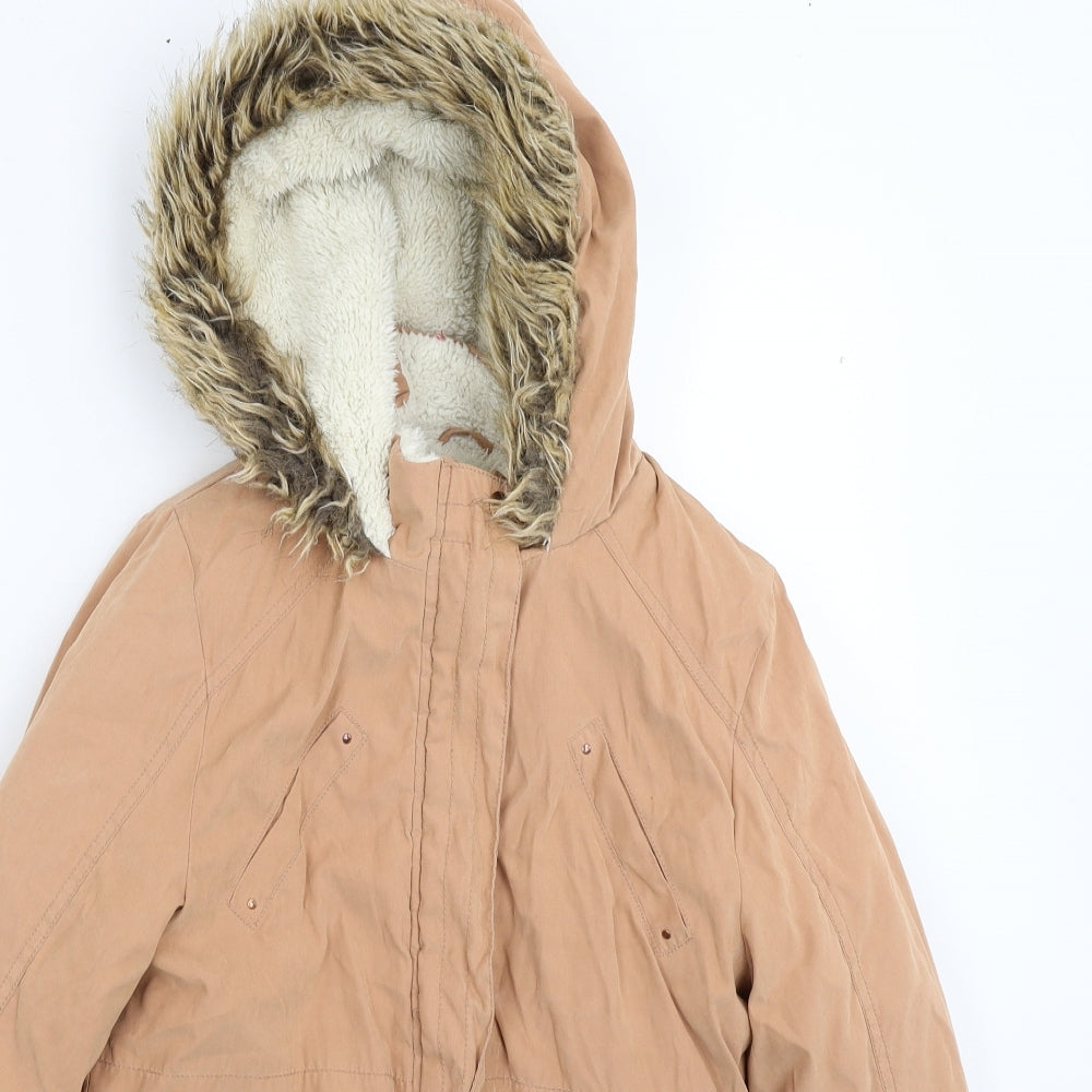 George Girls Beige   Parka Coat Size 10-11 Years