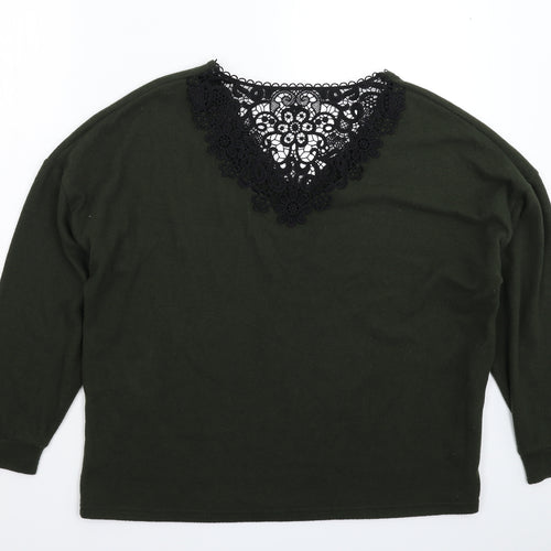 Dorothy Perkins Womens Green  Knit Pullover Jumper Size 14
