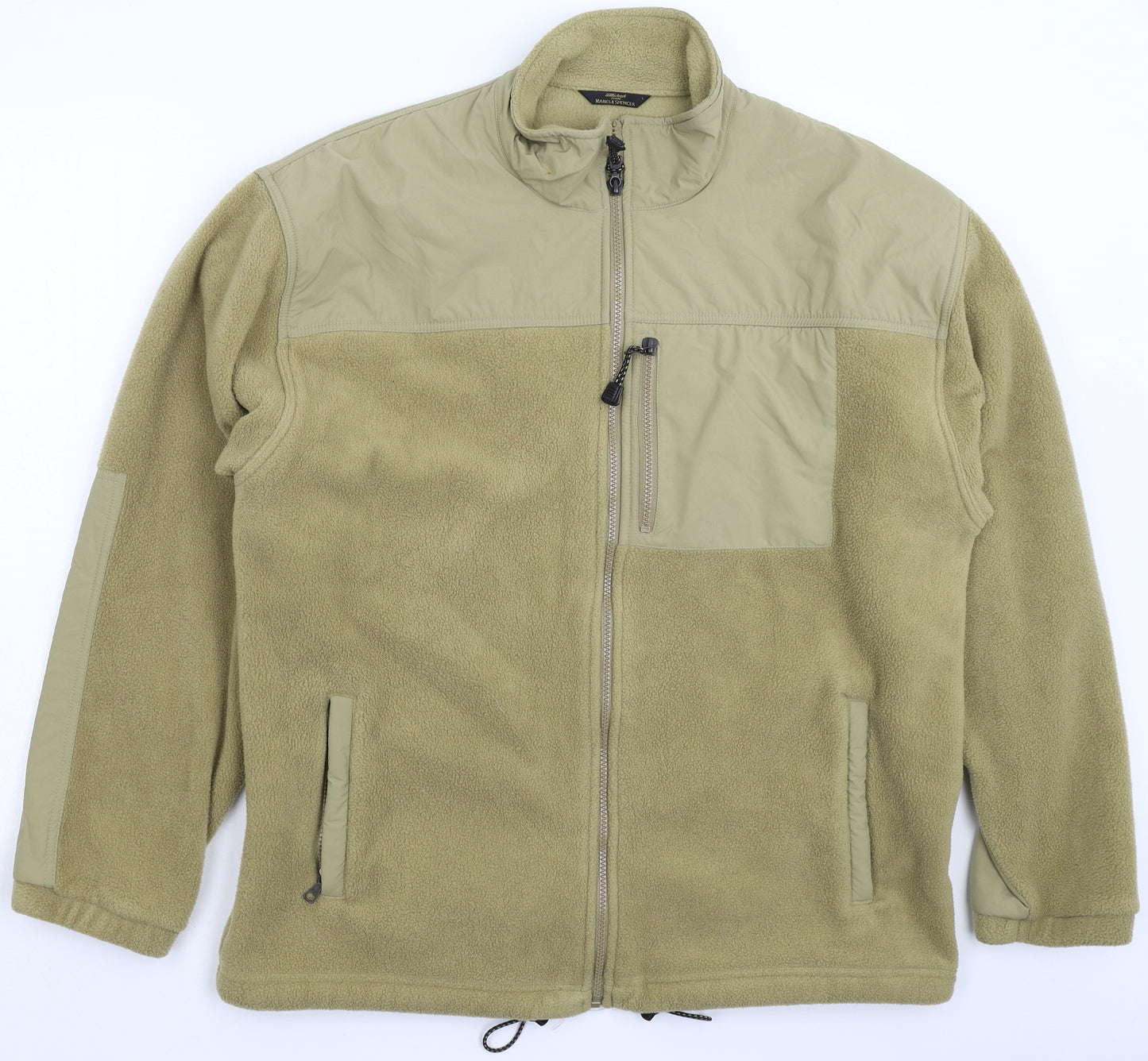 St Michael Mens Beige  Fleece Jacket  Size L