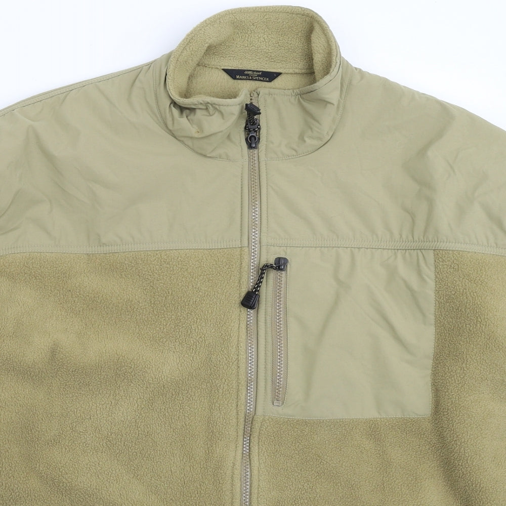 St Michael Mens Beige  Fleece Jacket  Size L