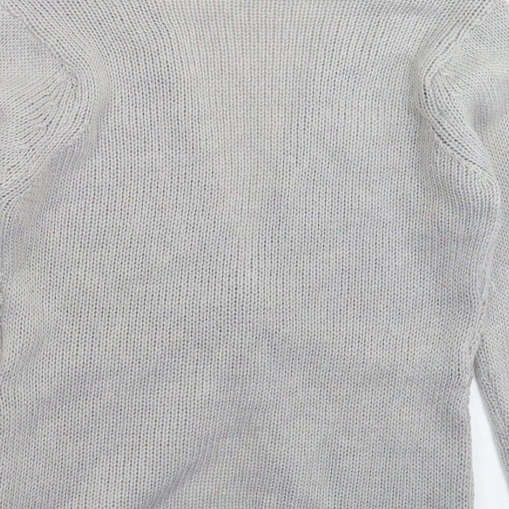 Per Una Womens Grey  Knit Cardigan Jumper Size 16