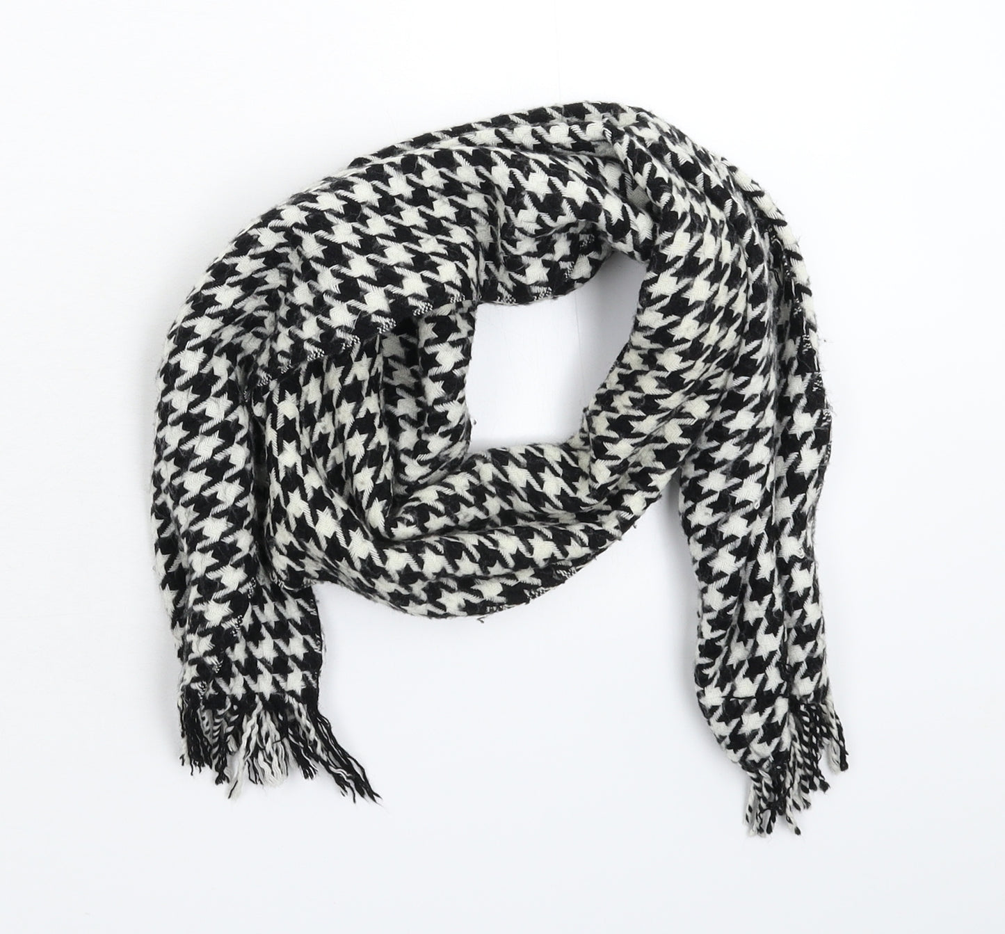 Preworn Womens Multicoloured Houndstooth Knit  Scarf