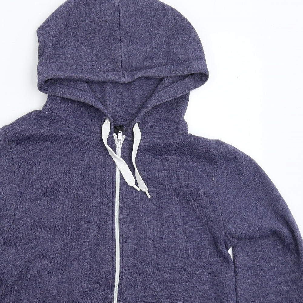 Topshop Womens Blue   Full Zip Hoodie Size 10
