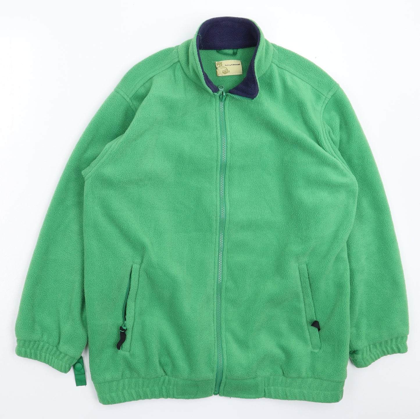 Being Casual Womens Green  Fleece Jacket  Size 14