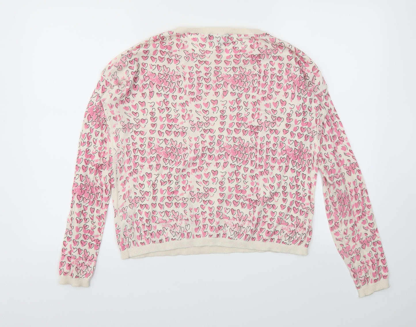 New Look Womens Pink Geometric  Basic T-Shirt Size 12