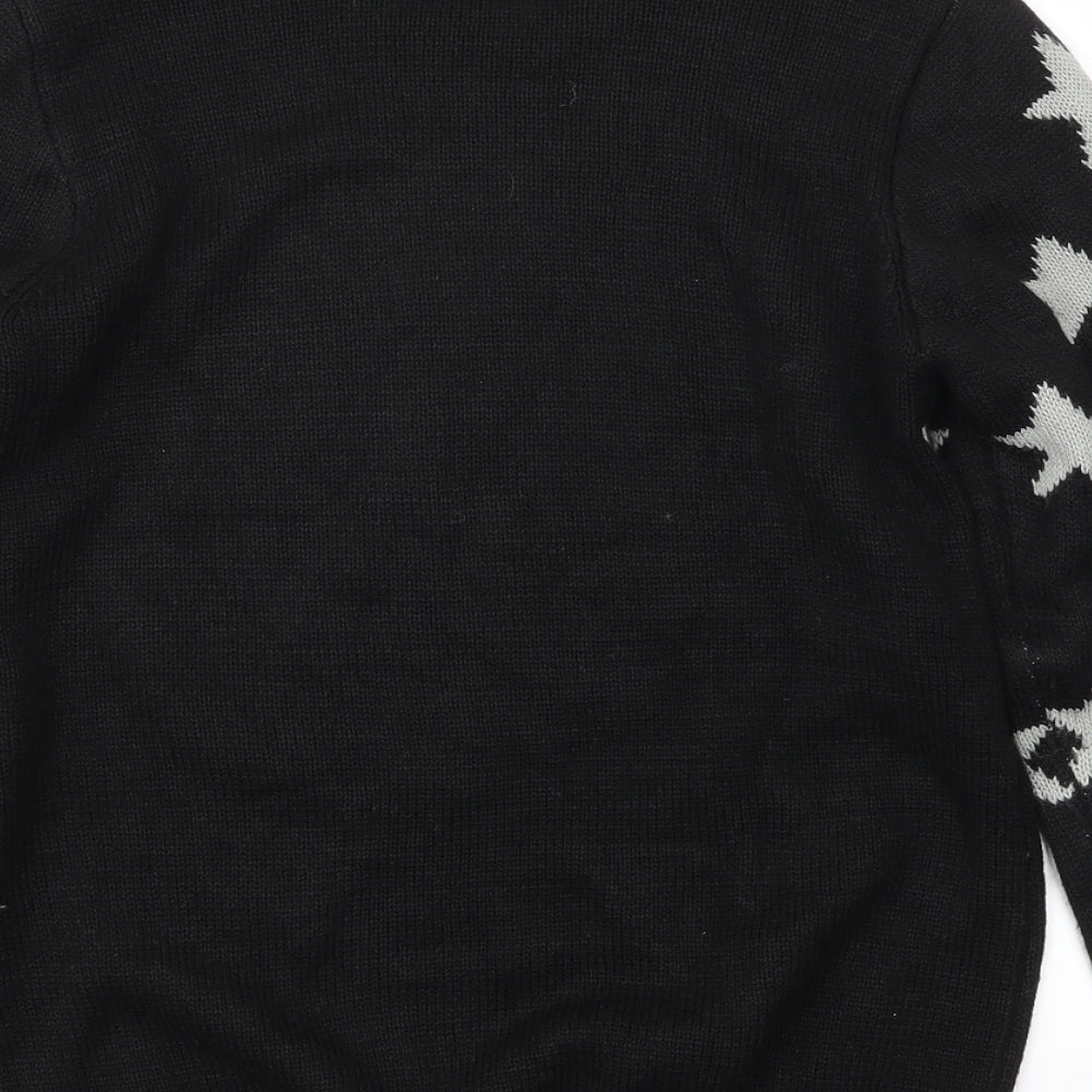 George Girls Black Animal Print  Pullover Jumper Size 13-14 Years