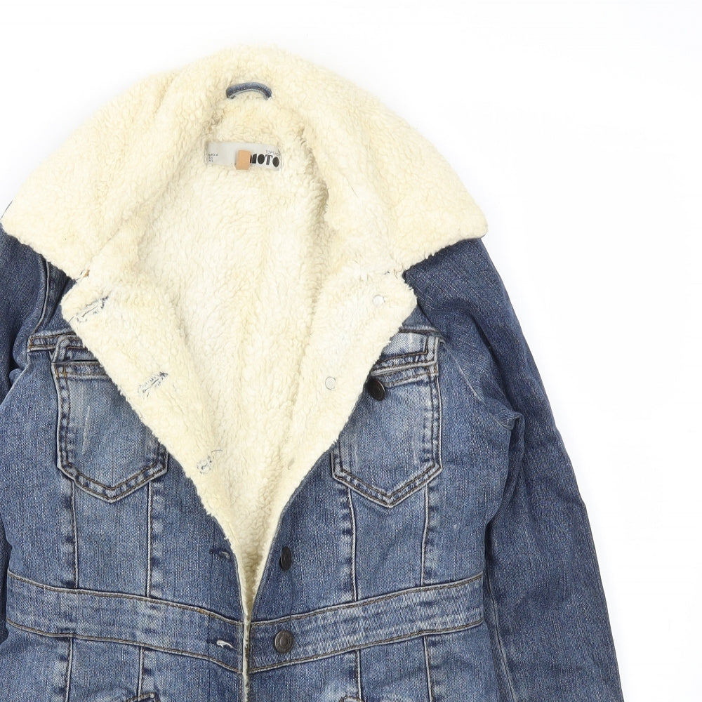 Topshop Womens Blue   Jacket Coat Size 8