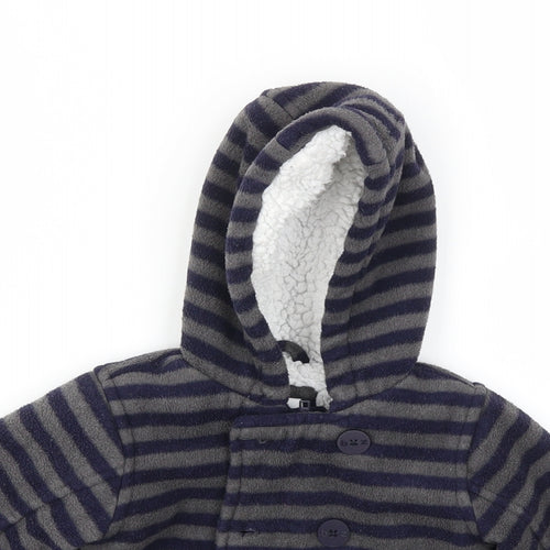 Debenhams Boys Blue Striped  Basic Jacket Jacket Size 6-9 Months