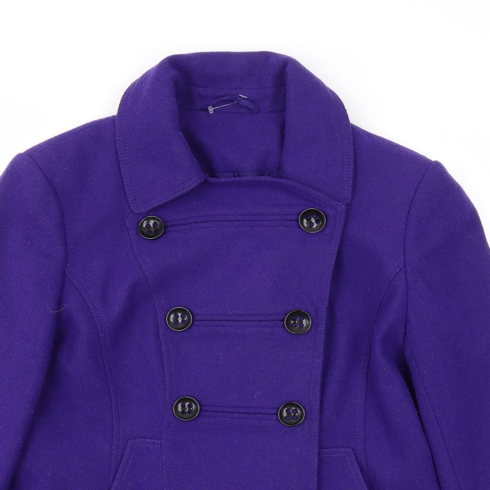 Preworn Womens Purple   Jacket Coat Size 14