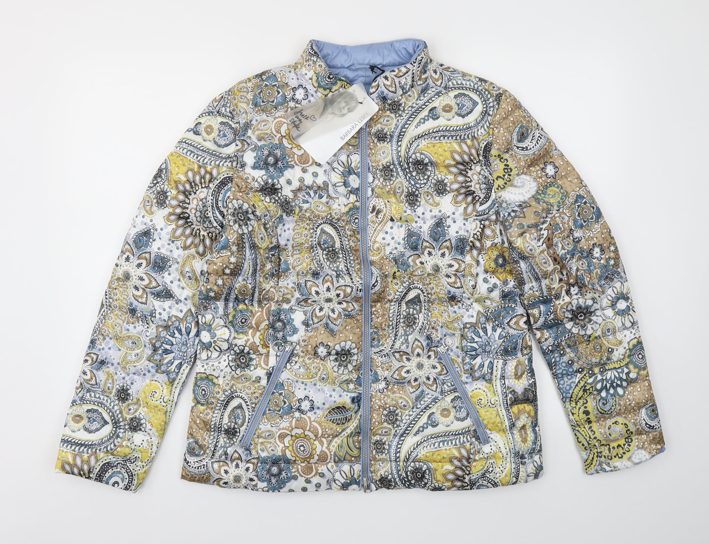 Barbara Lebek Womens Multicoloured Floral  Jacket Coat Size 6