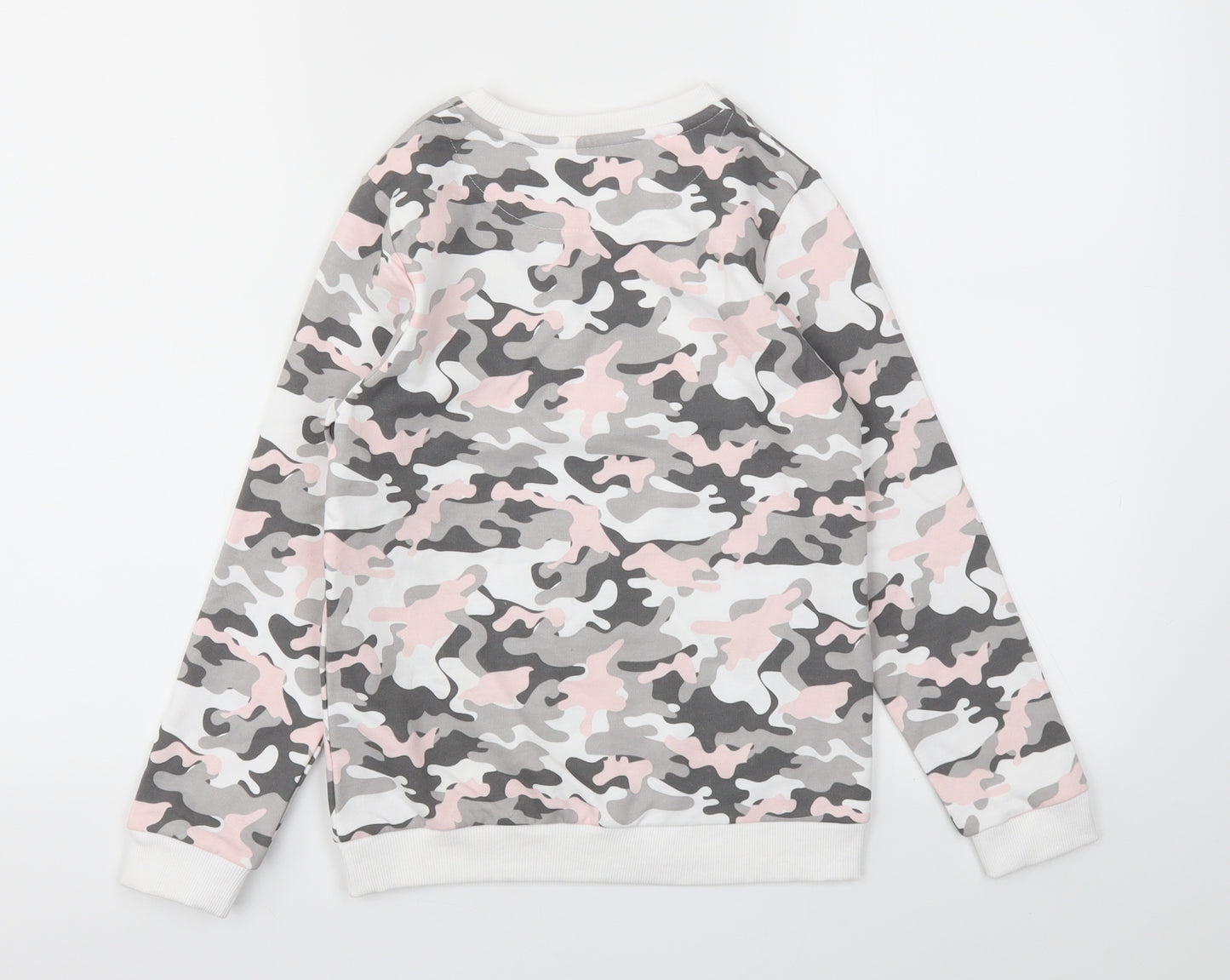 PEP&CO Girls Multicoloured Camouflage  Pullover Jumper Size 8-9 Years