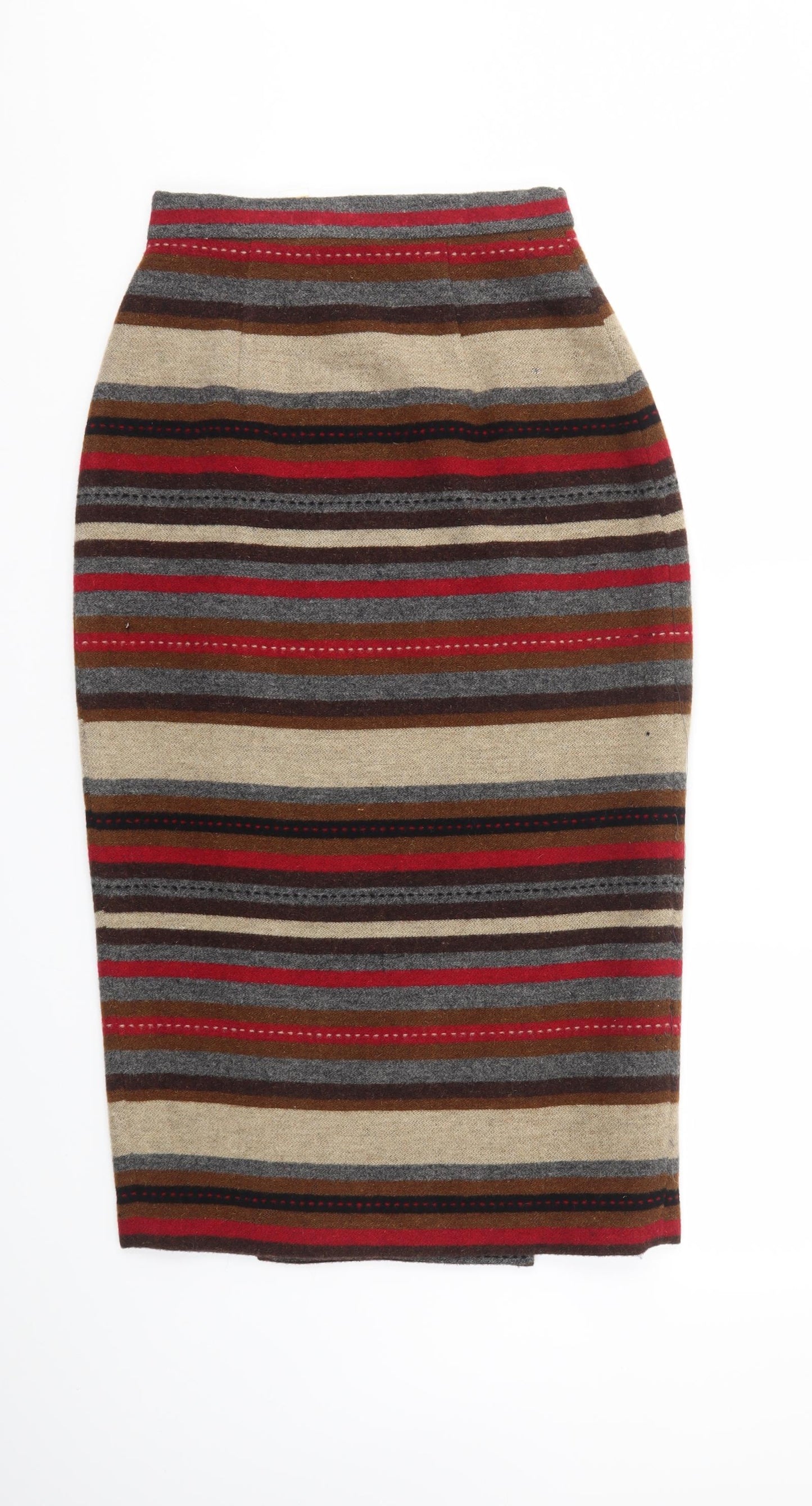 Etam Womens Multicoloured Striped  A-Line Skirt Size 10