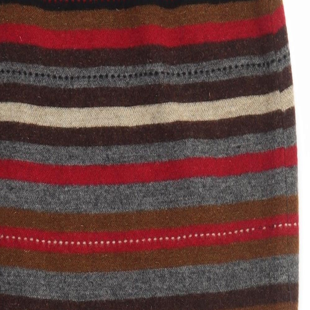 Etam Womens Multicoloured Striped  A-Line Skirt Size 10