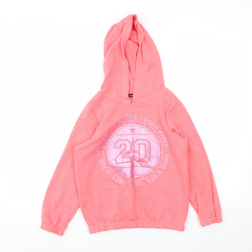 George Girls Pink   Pullover Hoodie Size 8-9 Years