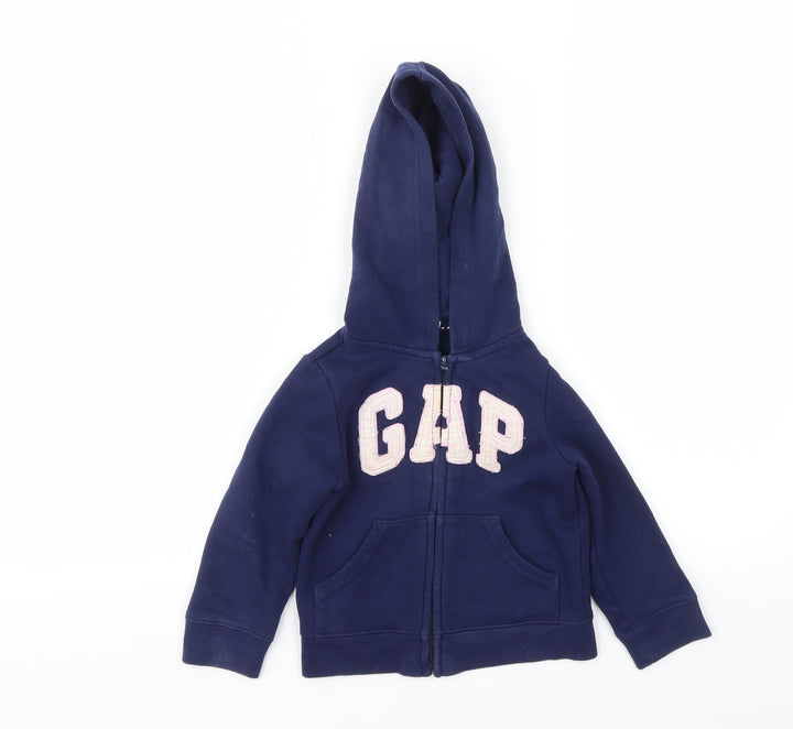 Gap Girls Blue Full Zip Jumper Size 2 Years