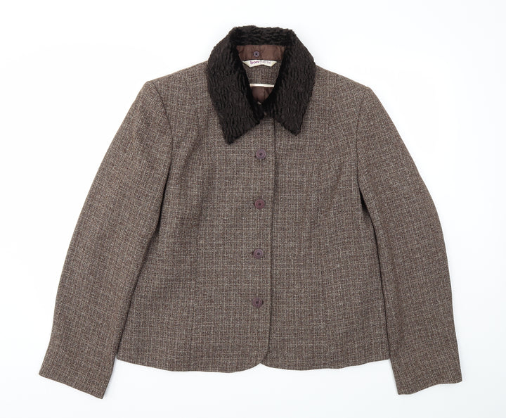 Bonmarché Womens Brown Jacket Blazer Size 18