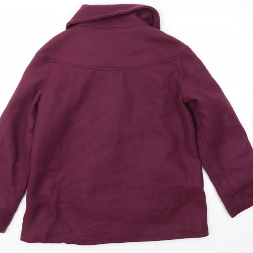 Anne De Lancay Womens Purple   Jacket Coat Size 14