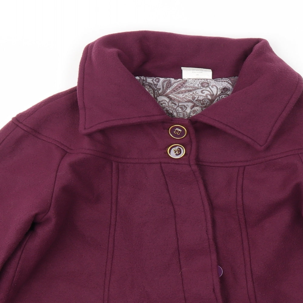 Anne De Lancay Womens Purple   Jacket Coat Size 14