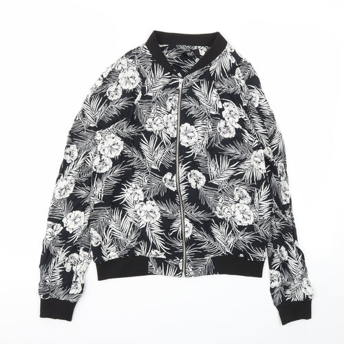 F&F Womens Black Floral  Jacket  Size 8