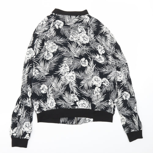 F&F Womens Black Floral  Jacket  Size 8