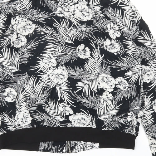 F&F Womens Black Floral  Jacket  Size 8