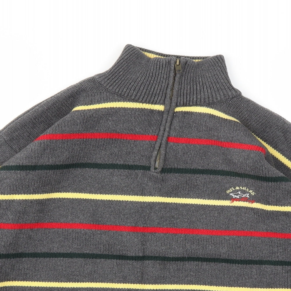 Paul & Shark Mens Multicoloured Striped  Pullover Sweatshirt Size XL