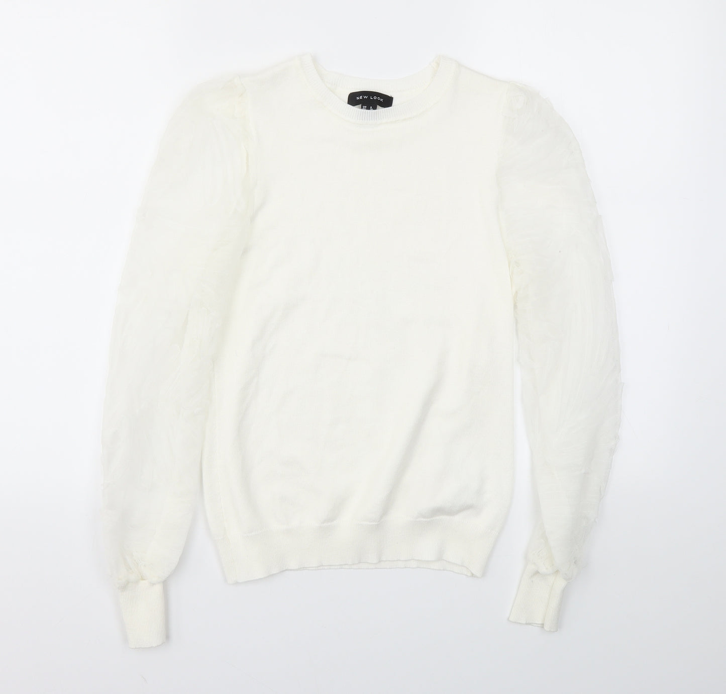 New Look Womens White   Pullover Jumper Size 8