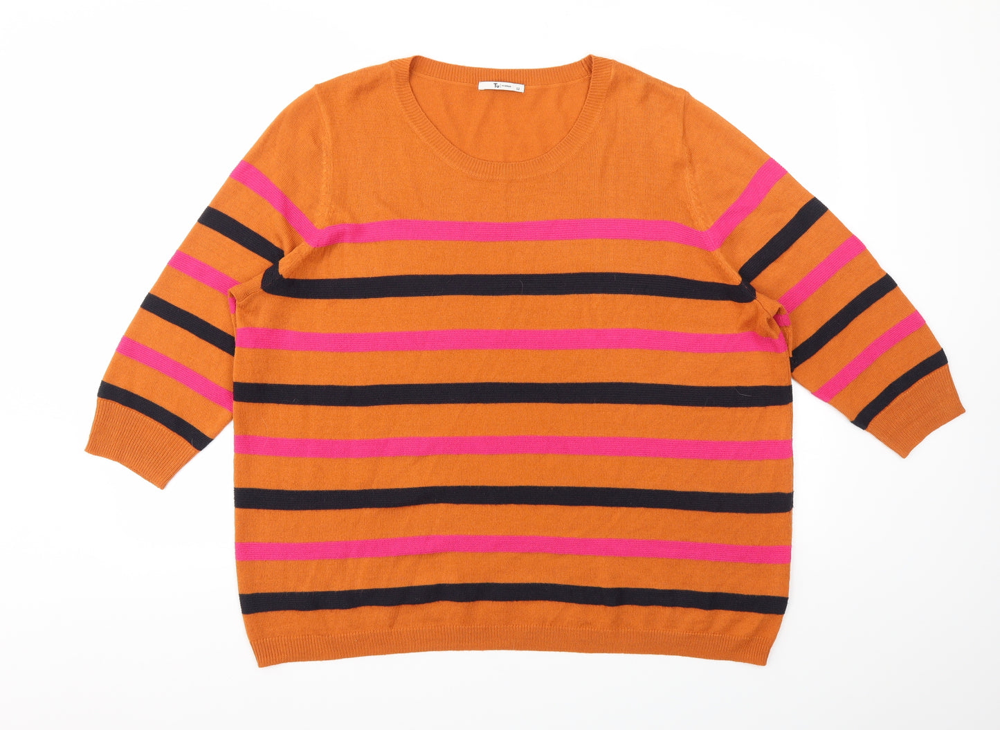 TU Womens Multicoloured Striped  Basic T-Shirt Size 22