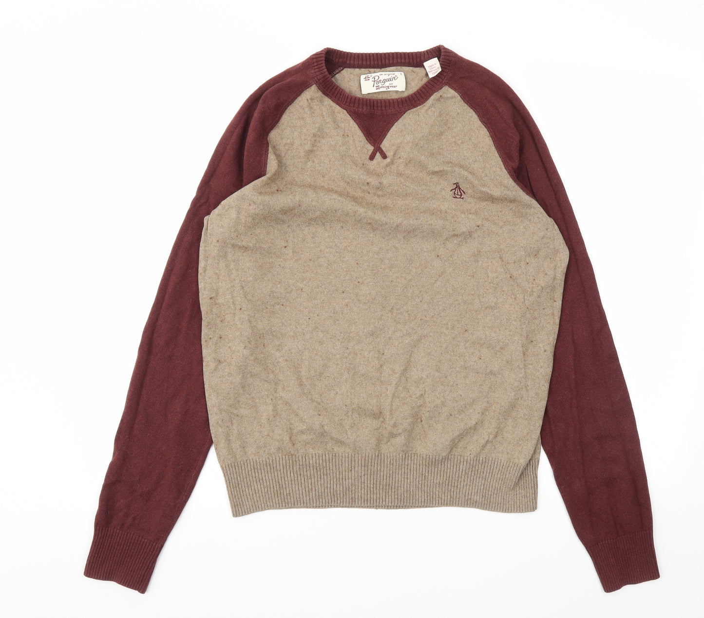 Penguin Mens Beige   Pullover Sweatshirt Size S