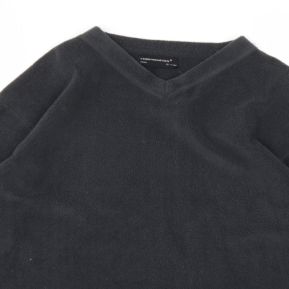 Cedar Wood State Mens Black   Pullover Sweatshirt Size S