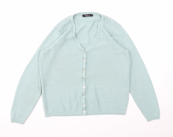 BM Womens Blue   Cardigan Jumper Size S
