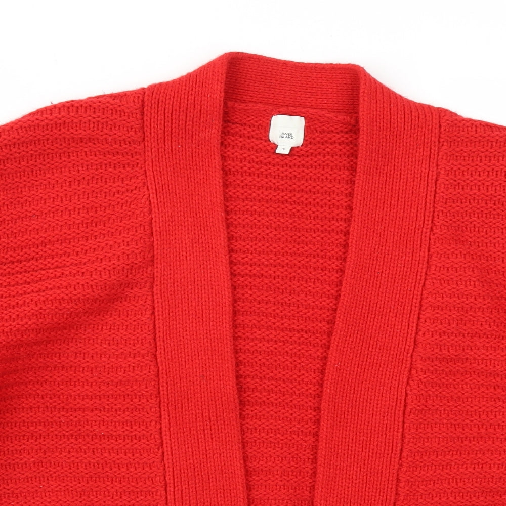 River Island Womens Red   Cardigan Jumper Size S