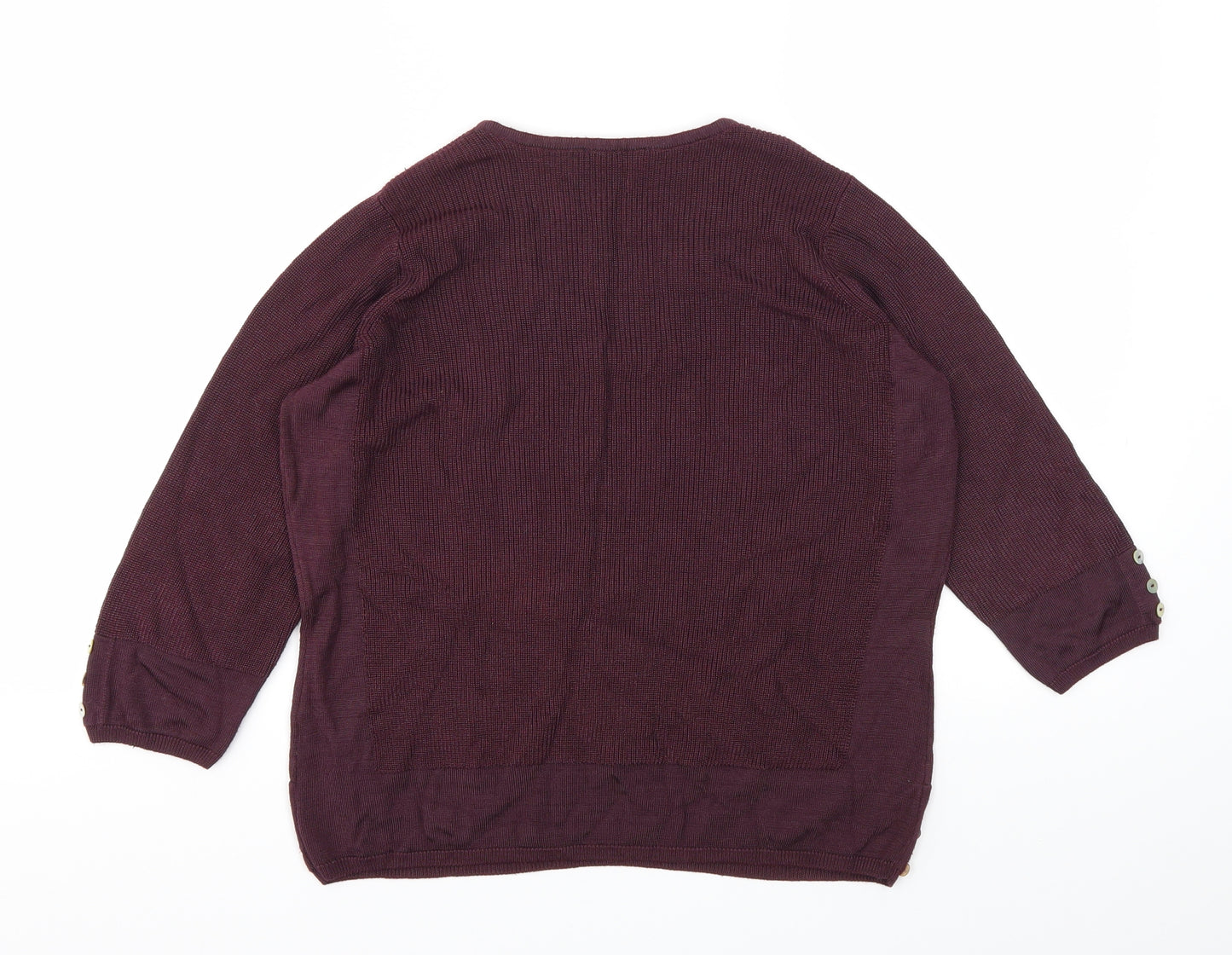 M&S Womens Purple   Basic T-Shirt Size 12