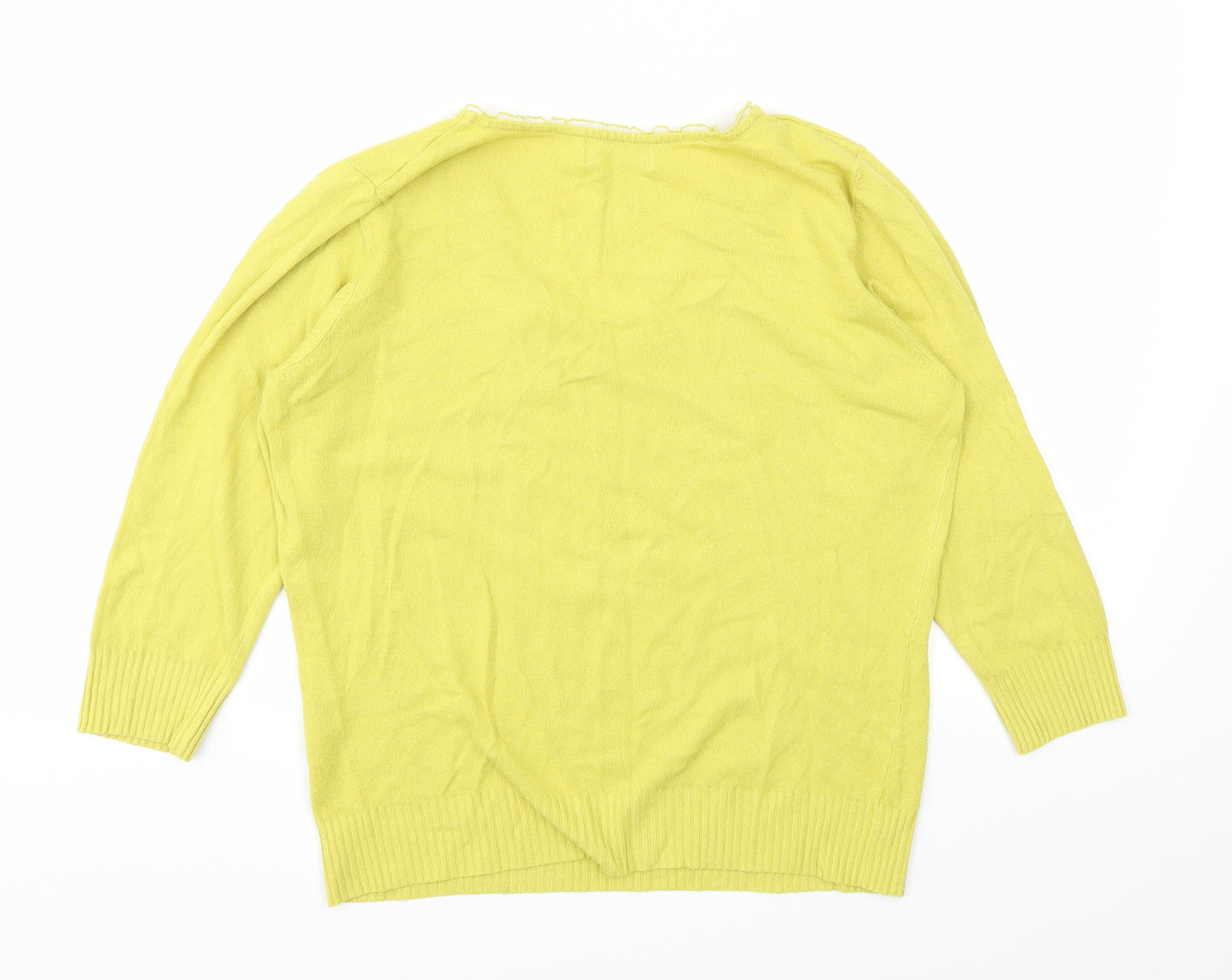 M&S Womens Yellow   Basic T-Shirt Size 14