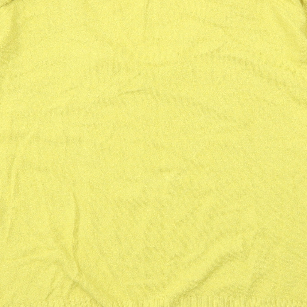 M&S Womens Yellow   Basic T-Shirt Size 14