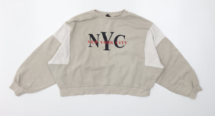 H&M Womens Beige   Pullover Jumper Size M